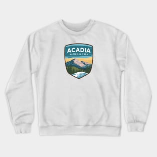 Acadia National Park Landscape Emblem Crewneck Sweatshirt